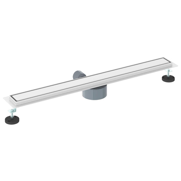 vidaXL 2-in-1 Shower Drain with 360° Siphon Silver 80 cm Stainless Steel 304