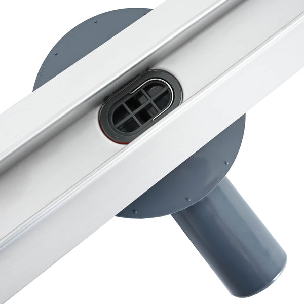 vidaXL 360° Shower Drain with Slim Model Silver 70 cm Stainless Steel 304