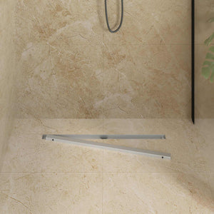 vidaXL 360° Shower Drain with Slim Model Silver 70 cm Stainless Steel 304