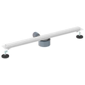 vidaXL 360° Shower Drain with Slim Model Silver 70 cm Stainless Steel 304