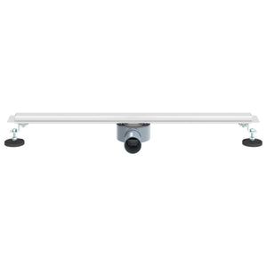 vidaXL 360° Shower Drain with Slim Model Silver 70 cm Stainless Steel 304