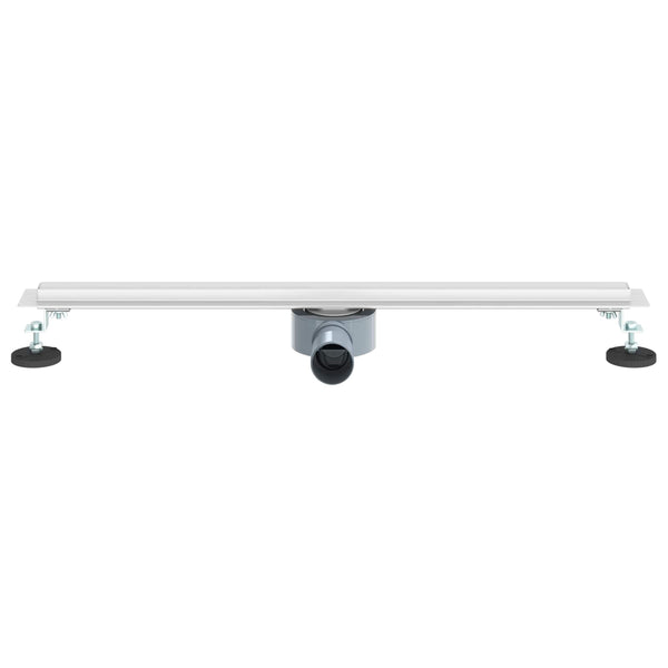 vidaXL 360° Shower Drain with Slim Model Silver 70 cm Stainless Steel 304