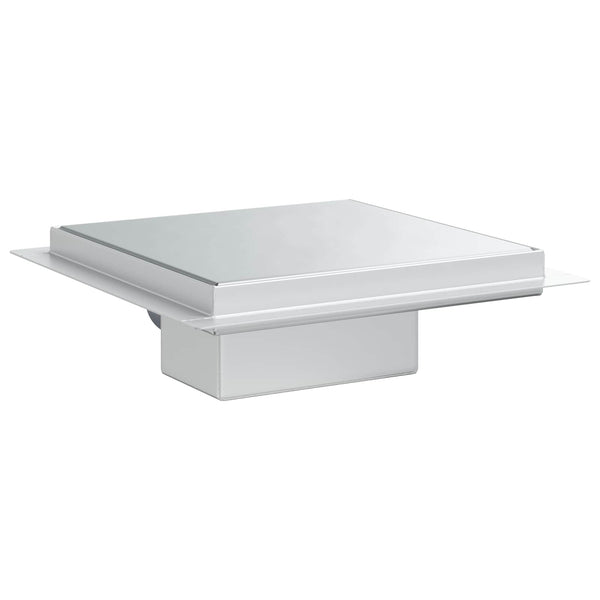 vidaXL 2-in-1 Shower Drain Silver 20 x 20 cm 304 Stainless Steel