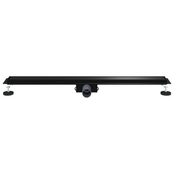 vidaXL 2-in-1 Shower Drain Black 90 cm 304 Stainless Steel