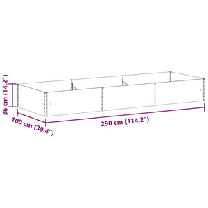 Hochbeet Hellbraun 290x100x36cm