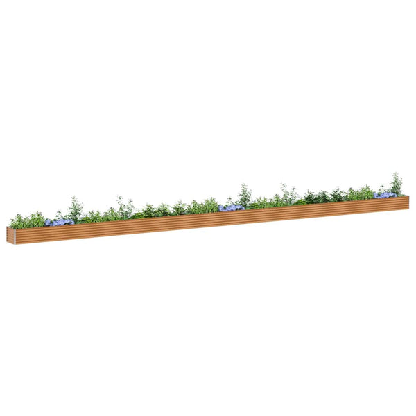 Hochbeet Hellbraun Verzinkter Stahl 116x50x36cm