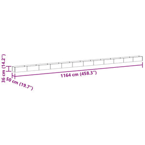 Hochbeet Hellbraun Verzinkter Stahl 116x50x36cm