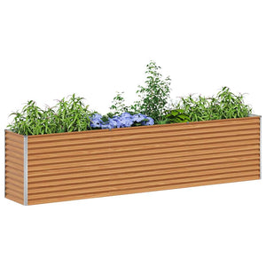 Hochbeet Hellbraun 290 cm Verzinkt