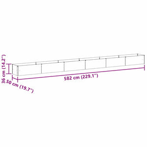 Hochbeet Hellbraun Verzinkter Stahl 582cm