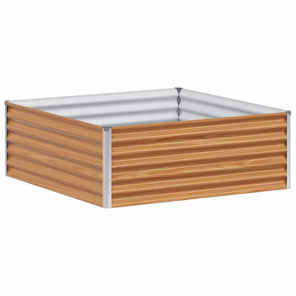 Hochbeet Hellbraun Verzinkter Stahl 98x100x36cm
