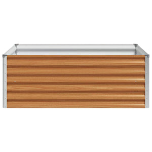 Hochbeet Hellbraun Verzinkter Stahl 98x100x36cm