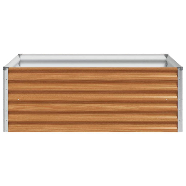Hochbeet Hellbraun Verzinkter Stahl 98x100x36cm