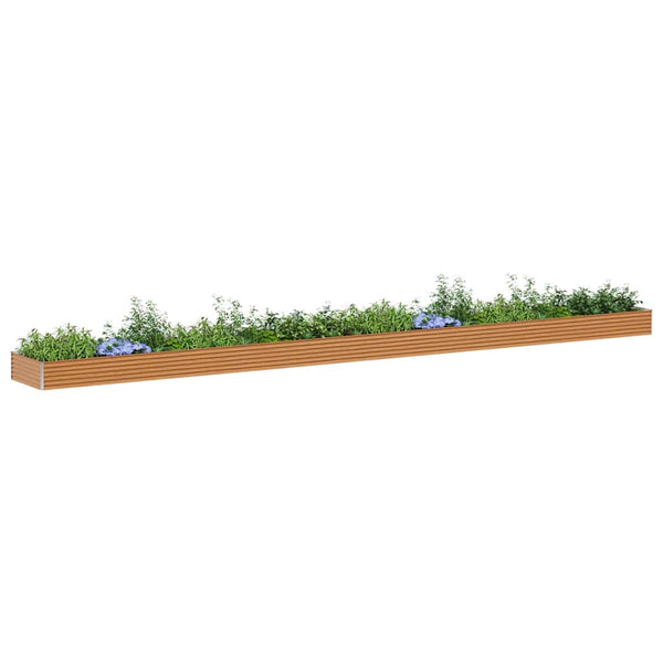 Hochbeet Hellbraun Verzinkter Stahl 97x100x36cm