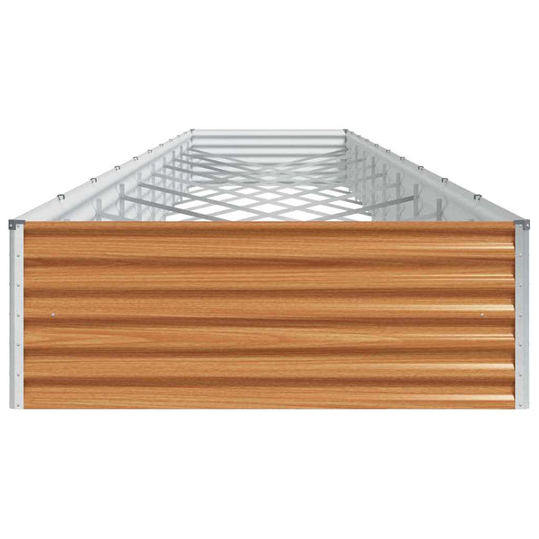Hochbeet Hellbraun Verzinkter Stahl 97x100x36cm