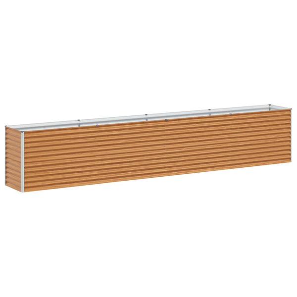 Hochbeet Hellbraun 390 cm Verzinkter Stahl