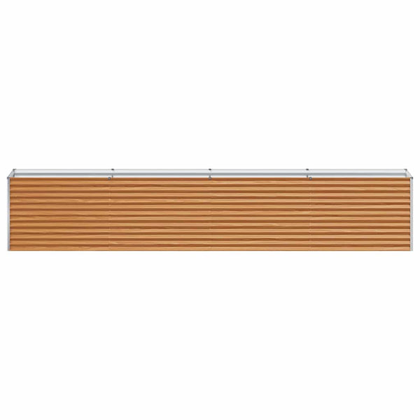 Hochbeet Hellbraun 390 cm Verzinkter Stahl