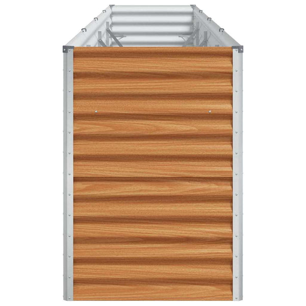 Hochbeet Hellbraun 390 cm Verzinkter Stahl