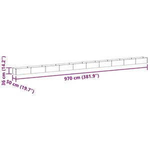 Hochbeet Hellbraun 97x50x36cm Verzinkter Stahl