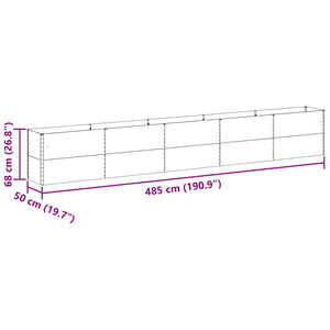 Hochbeet Hellbraun 485 cm Verzinkt