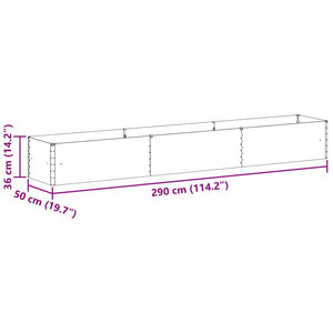 Hochbeet Hellbraun 290 cm Verzinkt