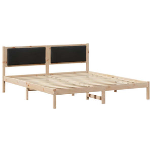 vidaXL Bed Frame Black 200 x 200 cm Solid Pine Wood