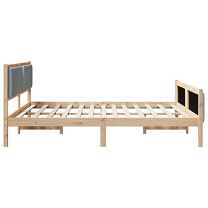 vidaXL Bed Frame with Headboard Light Grey 180 x 200 cm Fabric