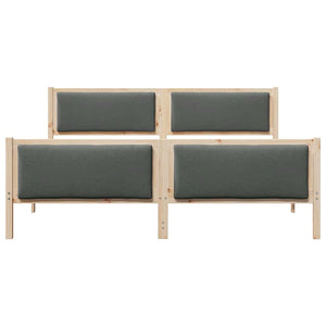 vidaXL Bed Frame with Headboard Dark Grey 180 x 200 cm Fabric