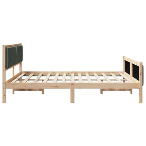 vidaXL Bed Frame with Headboard Dark Grey 180 x 200 cm Fabric