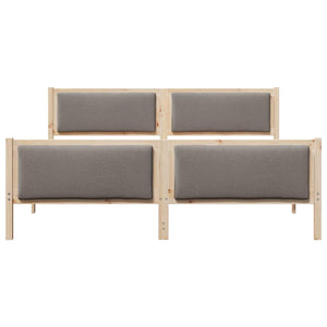 vidaXL Bed Frame with Headboard Taupe 180 x 200 cm Fabric