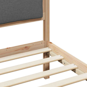 vidaXL Bed Frame with Headboard Dark Gray 150 x 200 cm Fabric