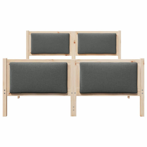 vidaXL Bed Frame with Headboard Dark Gray 150 x 200 cm Fabric