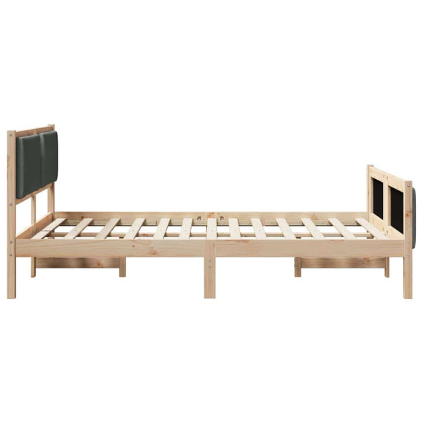 vidaXL Bed Frame with Headboard Dark Gray 150 x 200 cm Fabric