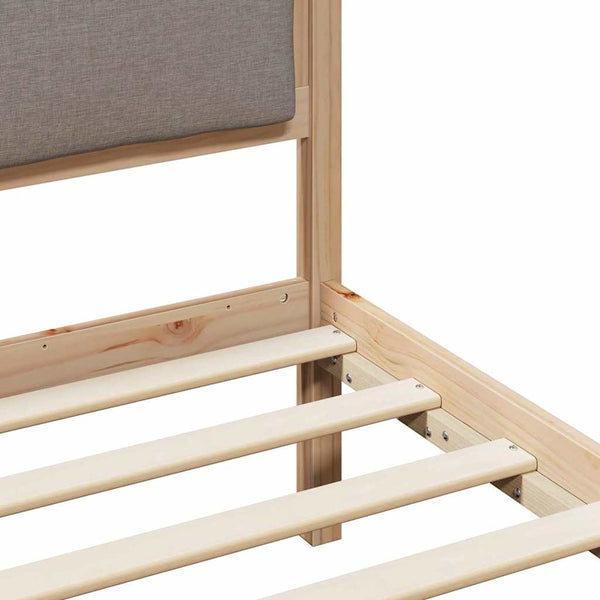 vidaXL Bed Frame with Headboard Taupe 150 x 200 cm Fabric