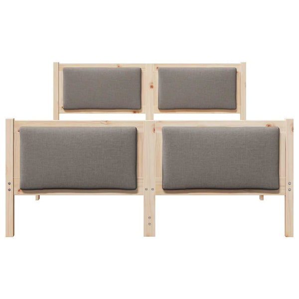 vidaXL Bed Frame with Headboard Taupe 150 x 200 cm Fabric