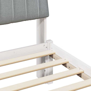 vidaXL Bed Frame Light Gray 180 x 200 cm Solid Pine Wood