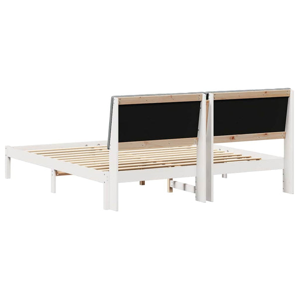 vidaXL Bed Frame Light Gray 180 x 200 cm Solid Pine Wood