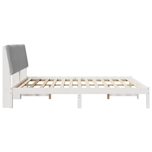 vidaXL Bed Frame Light Gray 180 x 200 cm Solid Pine Wood