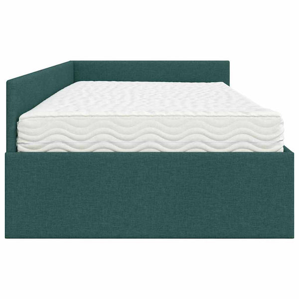 Grünes Eckbett mit Matratze
