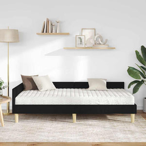 Eckbettgestell mit Matratze Grün