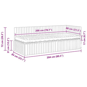 Grünes Samt Eckbett mit Matratze und Kopfteil