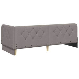 Eckbettgestell Taupe Stoff 80x200 cm