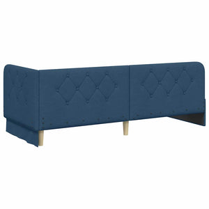 Blaues Eckbettgestell 80x200 cm Stoff