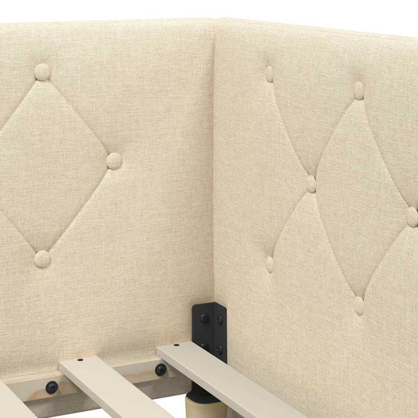 Eckbettgestell Creme 90x190 cm