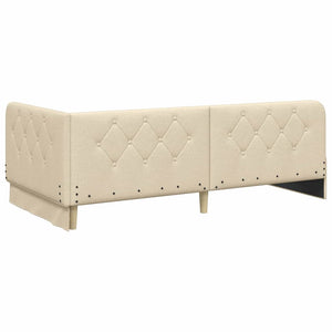 Eckbettgestell Creme 90x190 cm