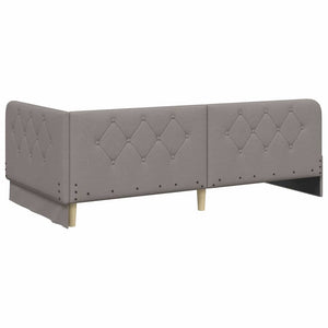 Eckbettgestell Taupe Stoff 100x200 cm