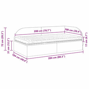 vidaXL Corner Bed Frame with Mattress and Headboard 2 pcs Pink Velvet