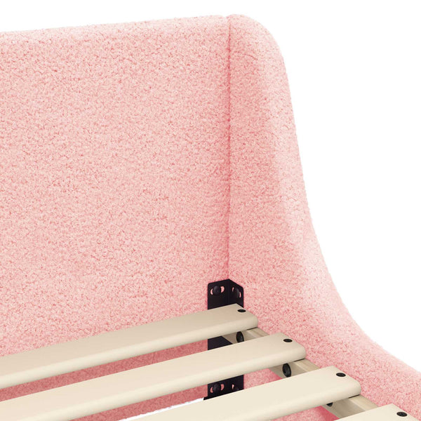 vidaXL Kids Bed Frame with Headboard Pink 80 x 160 cm Fabric
