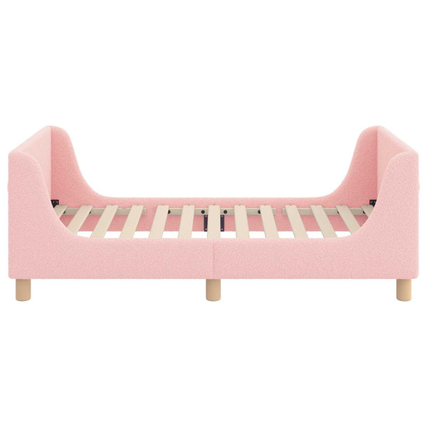 vidaXL Kids Bed Frame with Headboard Pink 80 x 160 cm Fabric