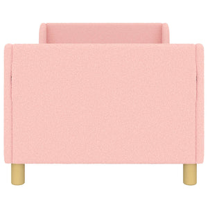 vidaXL Kids Bed Frame with Headboard Pink 80 x 160 cm Fabric