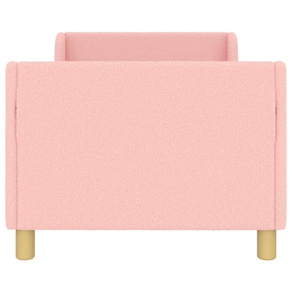 vidaXL Kids Bed Frame with Headboard Pink 80 x 160 cm Fabric